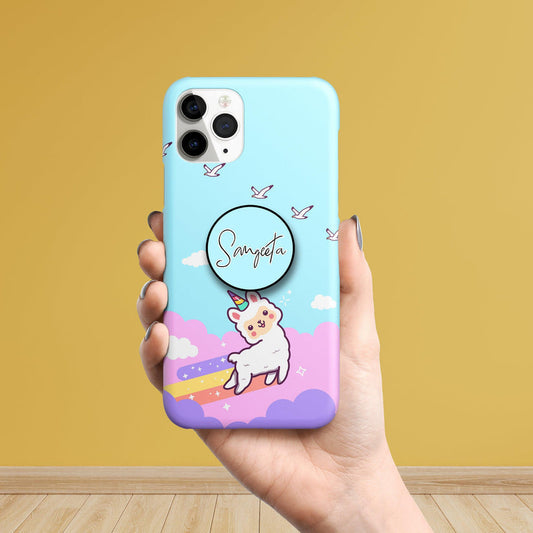 Cute Unicorn Jumping With Rainbow Slim Phone Case Cover For Oppo