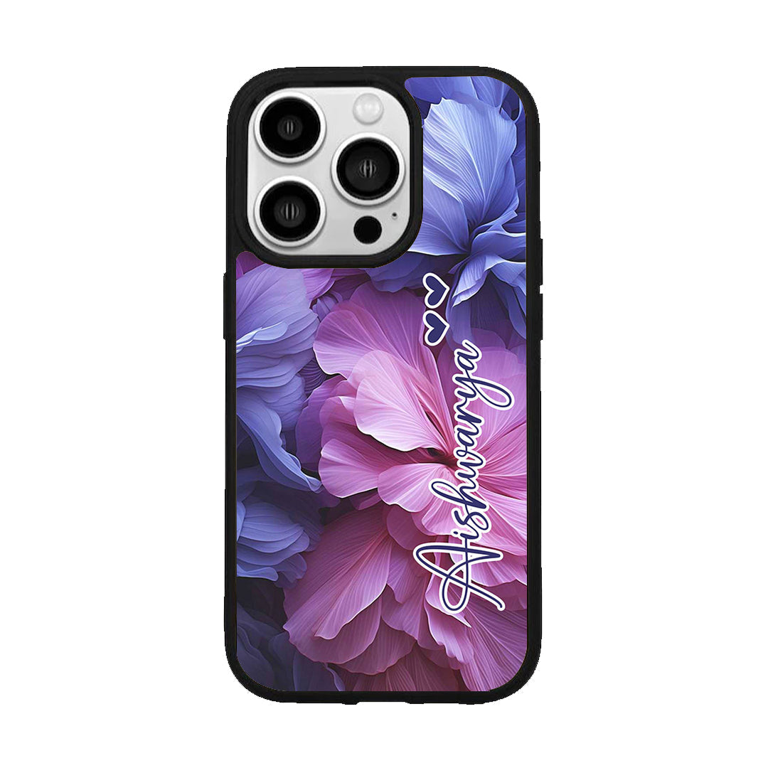 Perfect Customized Floral Glossy Metal Case Cover For iPhone
