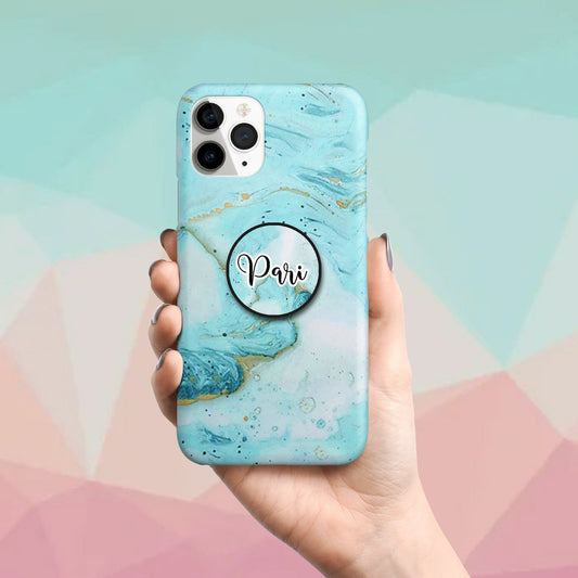 Lack Smooth Colorful Marble Print Granite Phone Case Cover
