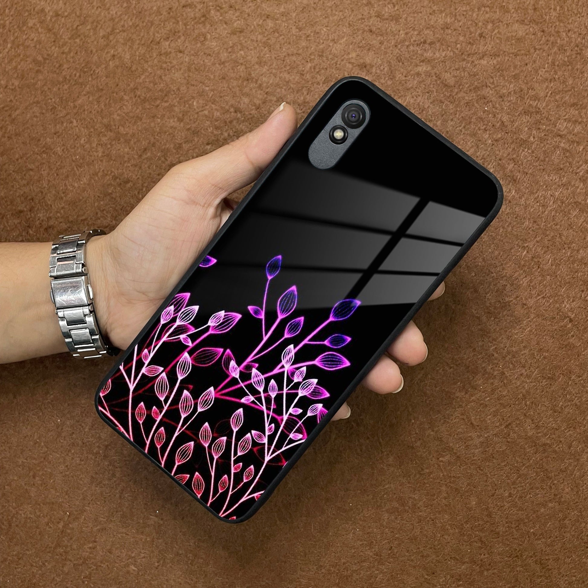 Multicolor Flower Print Glass Case Cover For Redmi/Xiaomi ShopOnCliQ