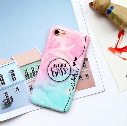 Holographic Marble Slim Custom Phone Case Cover For Oppo