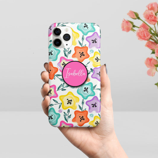 Star Floral Phone Case Cover For Samsung