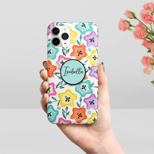 Star Floral Phone Case Cover For Samsung