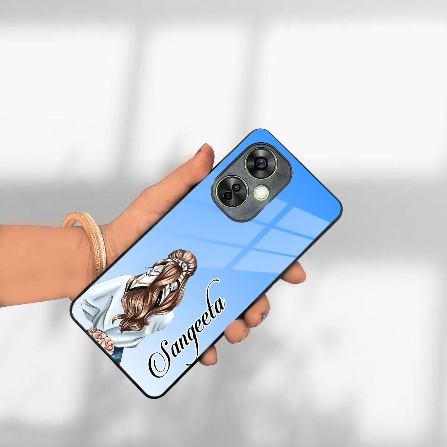Styles Girl Customize Name Glass Case For OnePlus