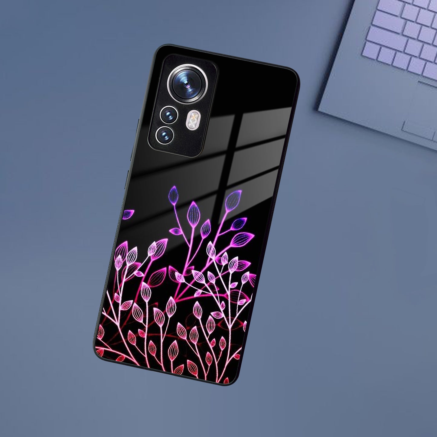 Multicolor Flower Print Glass Case Cover For Redmi/Xiaomi
