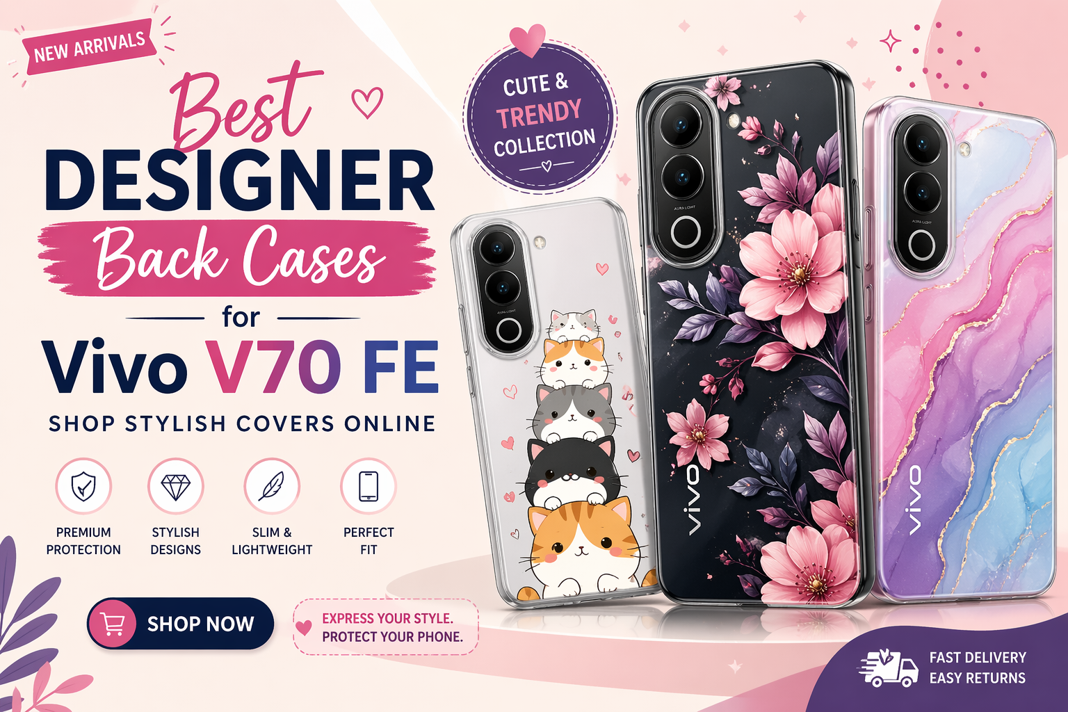 Best Designer Back Cases for Vivo V70 FE – Shop Stylish Covers Online ...