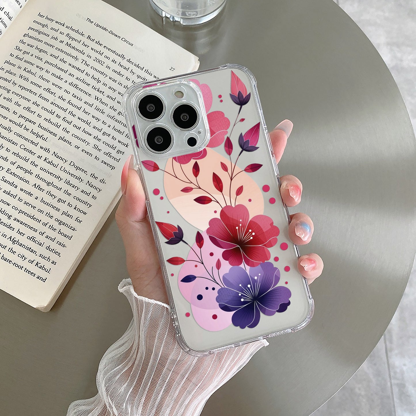 Stunning Floral Transparent Silicon Case For iPhone