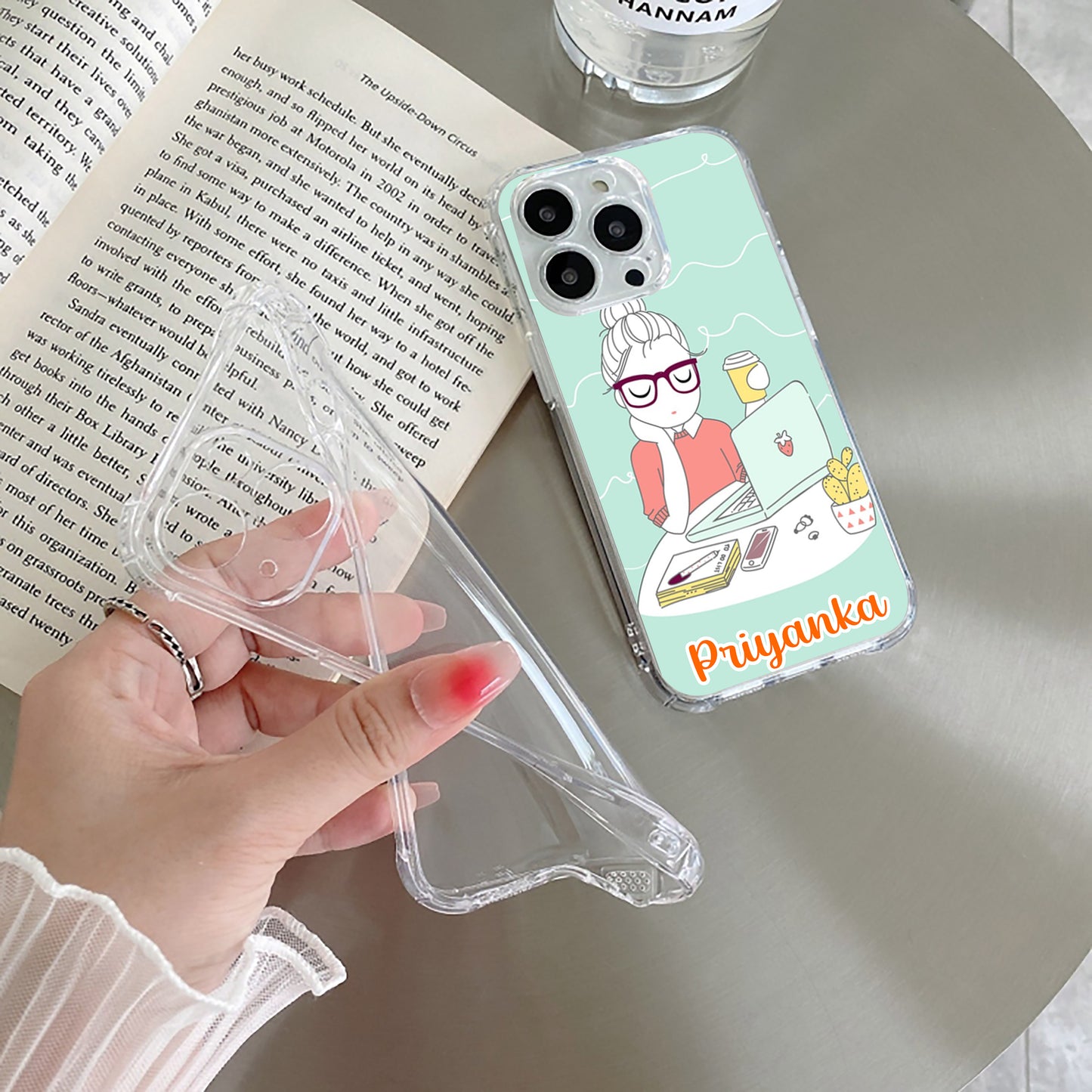 Creator Girl Customize Transparent Silicon Case For iPhone