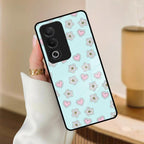 Heart With Flower Glossy Metal Case Cover For Oppo - ShopOnCliQ