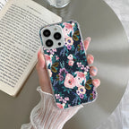 Cute Floral Anti Yellow Clear Case For iPhone 15 Pro