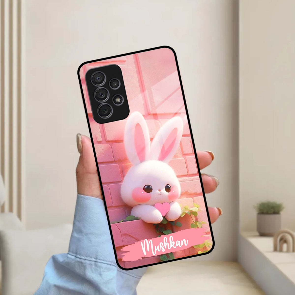 Bunny Glossy Metal Case Cover For Samsung