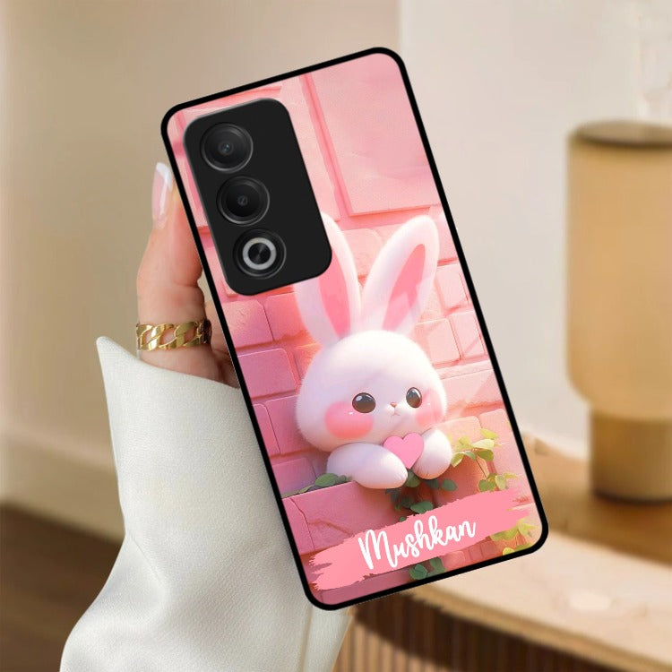 Bunny Glossy Metal Case Cover For Oppo