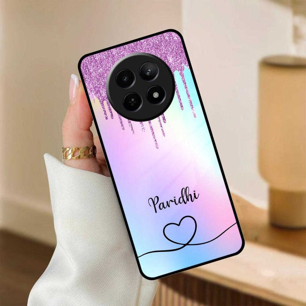 MultiColor Glitter Glass Case For Realme/Narzo