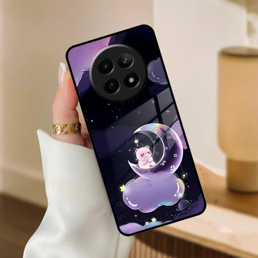 Sky Panda Design Glass Phone Case Cover For Realme/Narzo