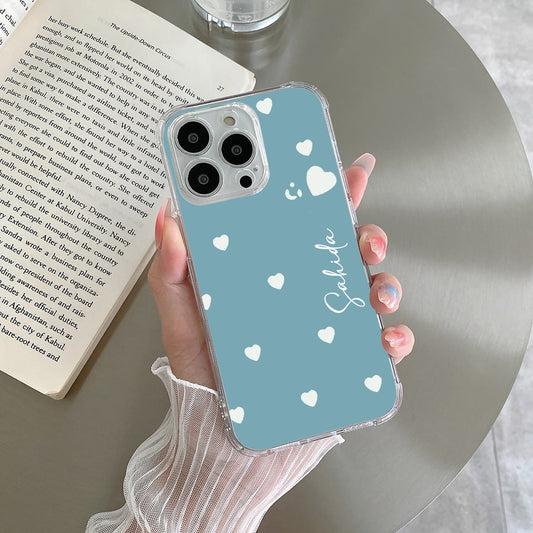 Be Loved Customize Transparent Silicon Case Sky Blue For iQOO