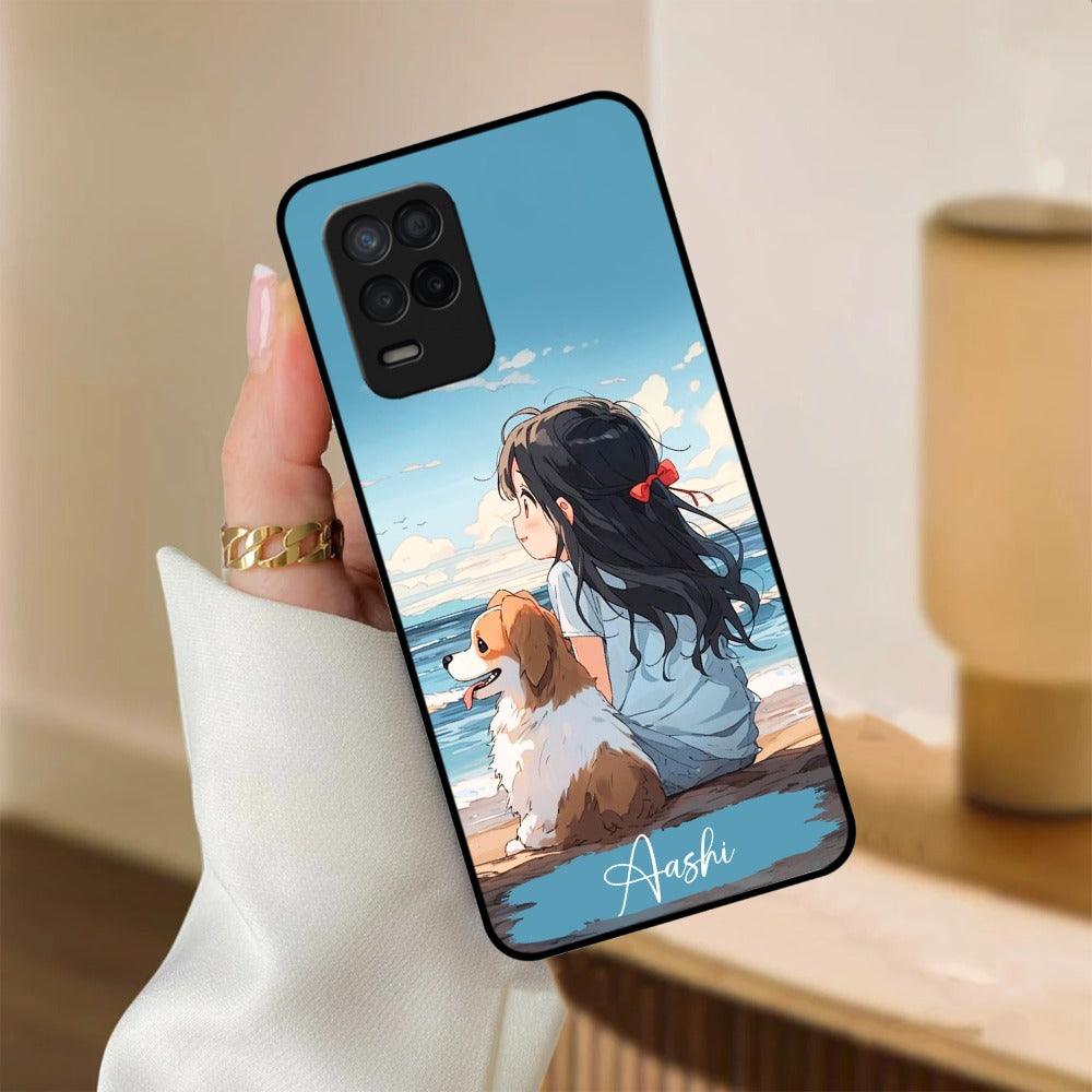 Girl With Dog Glossy Metal Case Cover For Realme - ShopOnCliQ