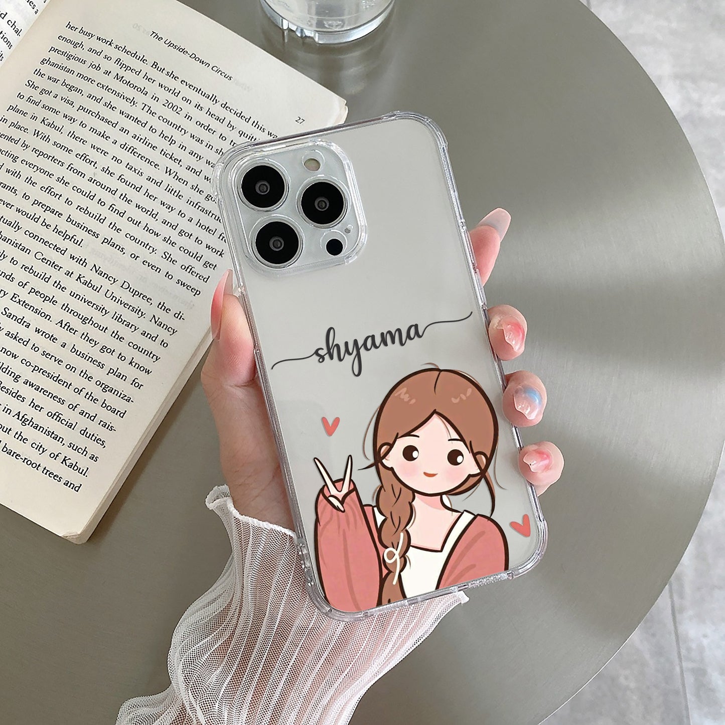 Cute Charm Customize Transparent Silicon Case For iPhone