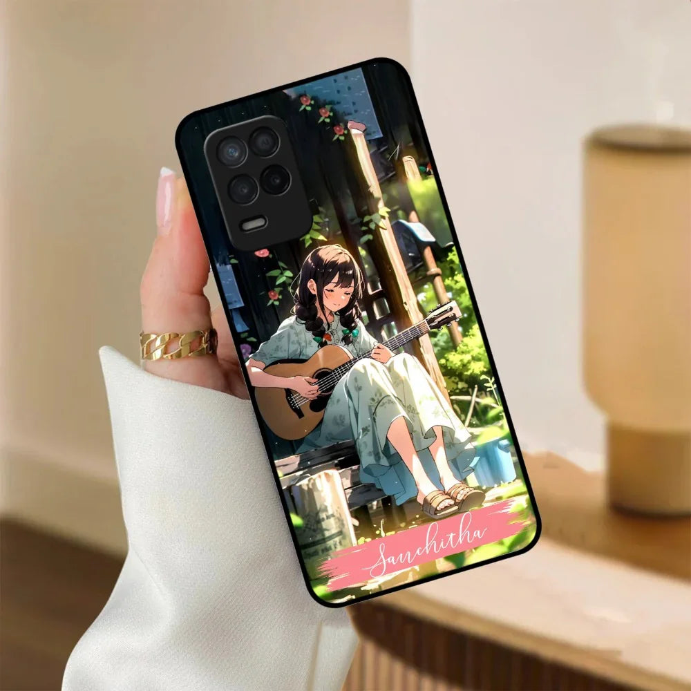 Guitar Girl Glossy Metal Case Cover For Realme - ShopOnCliQ