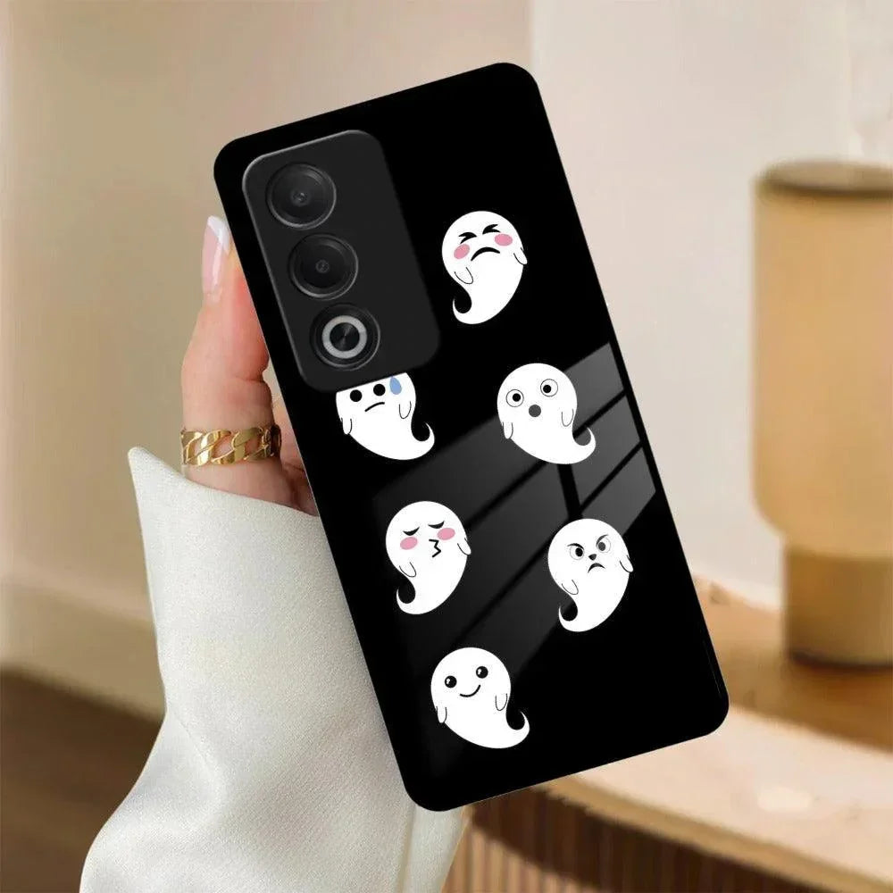 Cute Ghost Glass Case Cover For Oppo - ShopOnCliQ