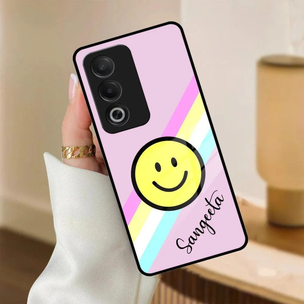 Smiley Glass Case Cover For Oppo - ShopOnCliQ