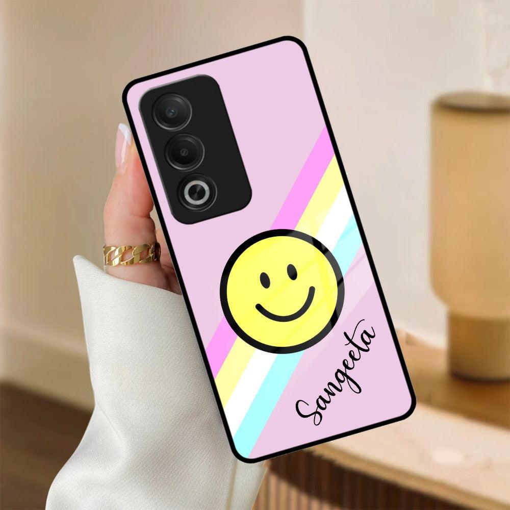 Smiley Glass Case Cover For Oppo