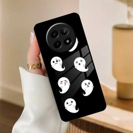 Cute Ghost Glass Case Cover For Realme/Narzo