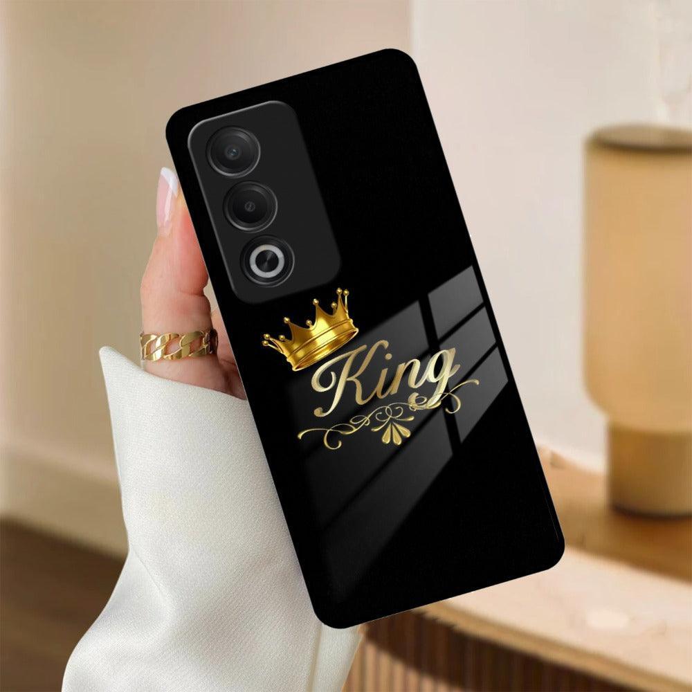 Cute King With Crown Glass Case For Oppo