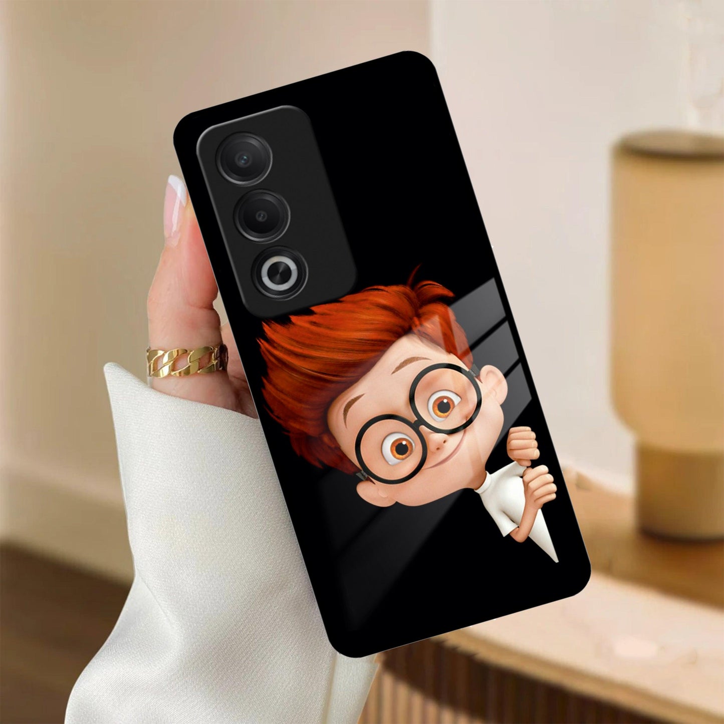 Cartoon Boy Glossy Metal Case Cover For Oppo - ShopOnCliQ