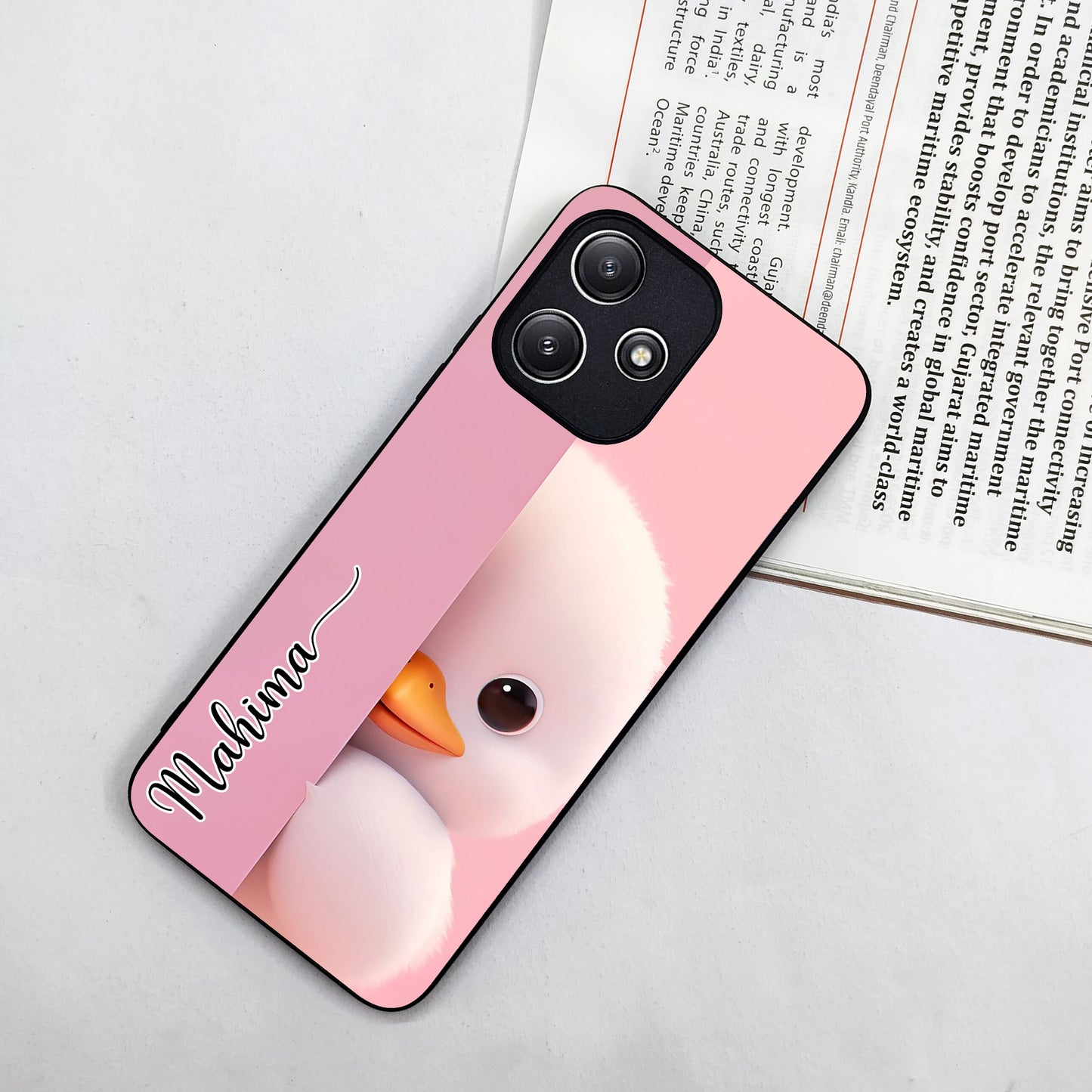 Baby Duck Glossy Metal Case Cover For Redmi