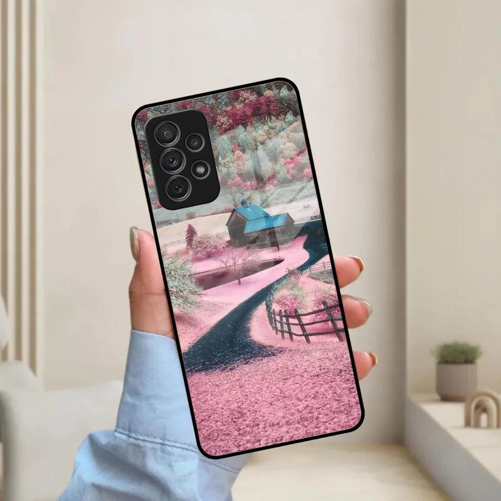 Village Scenery Glossy Metal Case Cover For Samsung - ShopOnCliQ