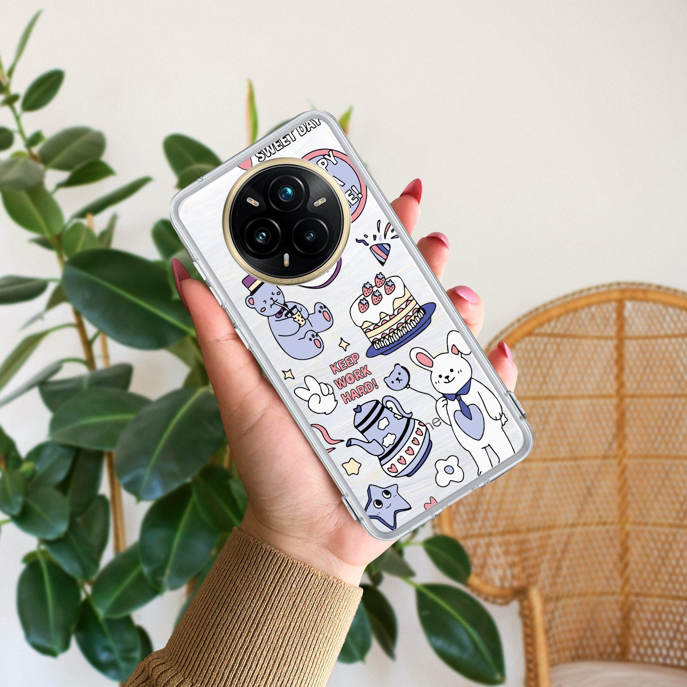 Happy Tea Time Transparent Silicon Case For Realme/Narzo - ShopOnCliQ