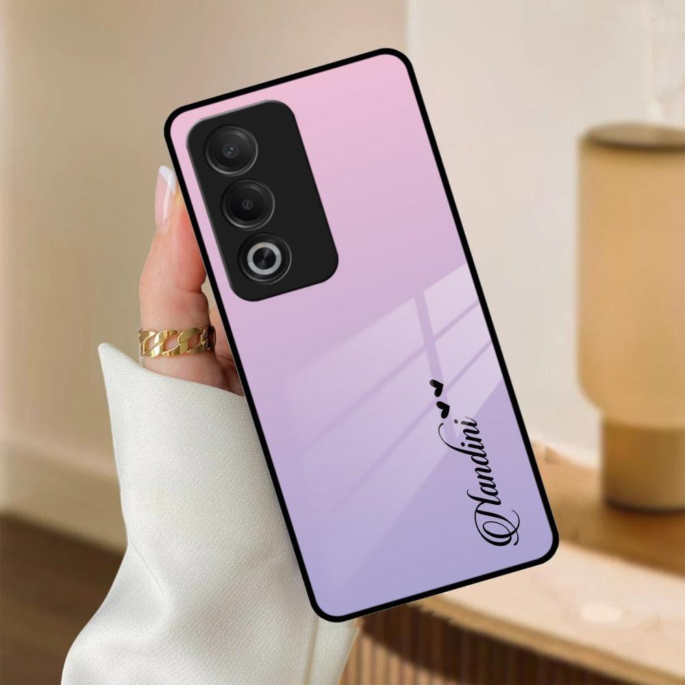 Pink Gradient Glass Case Cover For Oppo