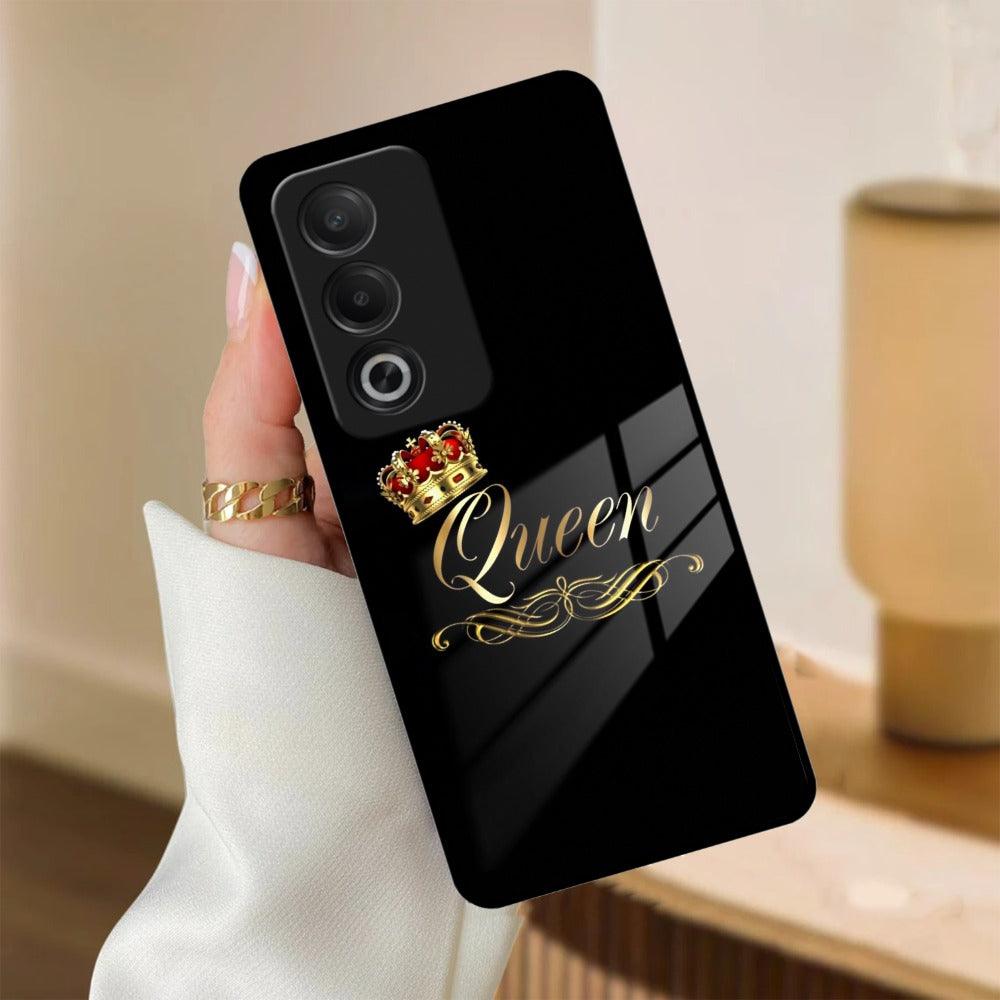 Cute Queen With Crown Glass Case For Oppo