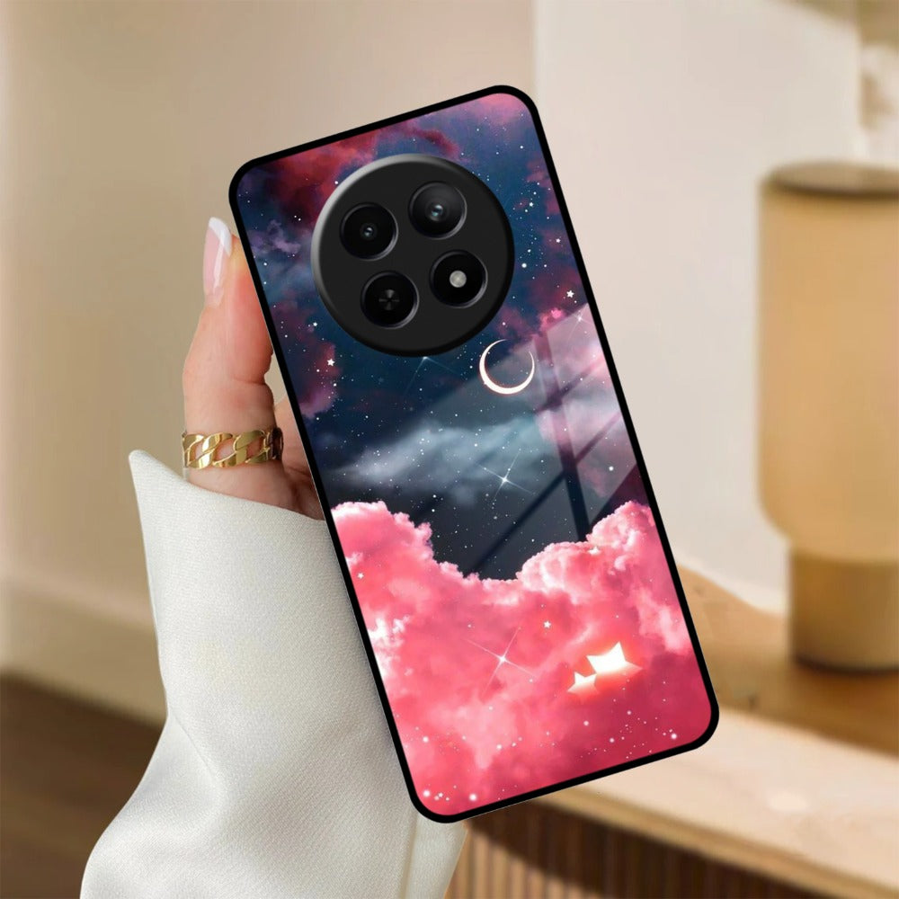 Aesthetic Cloud Glass Case Cover For Realme/Narzo