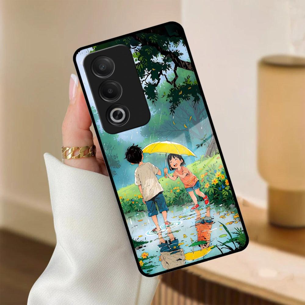 Raindrop Moments Glass Case Cover For Oppo