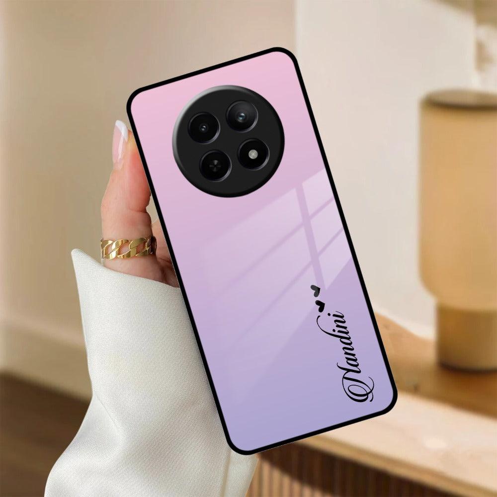 Pink Gradient Glass Case Cover For Realme/Narzo