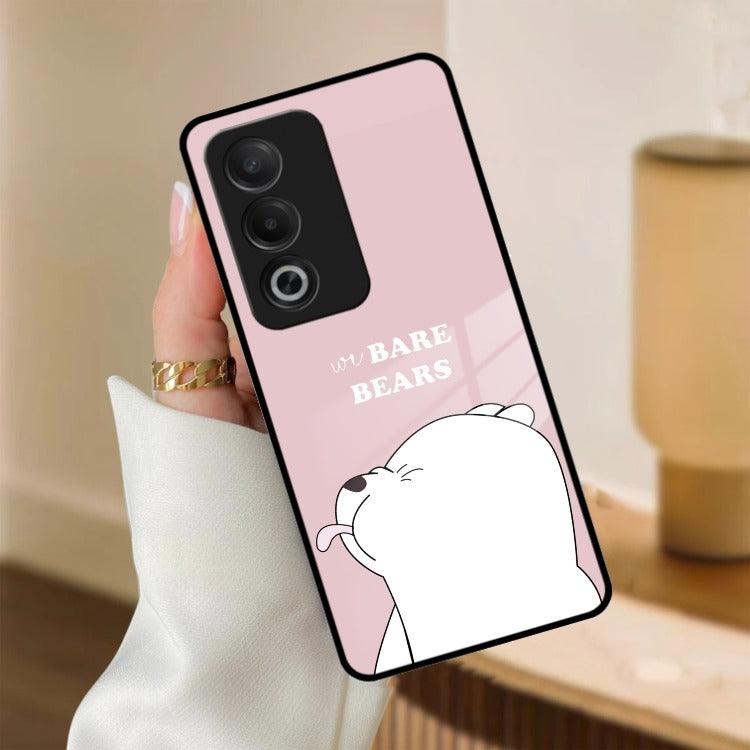 We Bare Bears Pink Glossy Metal Case Cover For Oppo - ShopOnCliQ