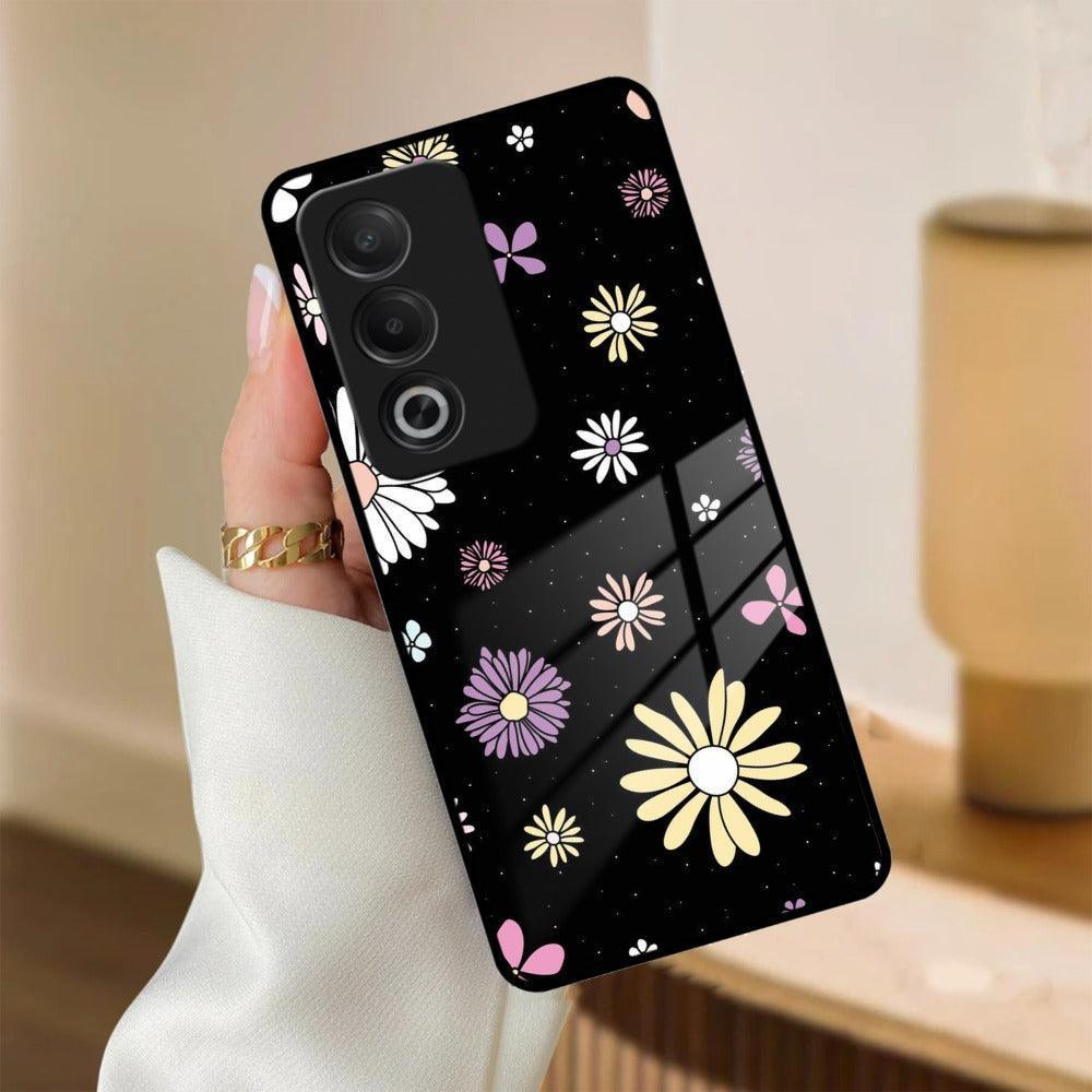 Seamless Floral Print Glass Case Cover Oppo - ShopOnCliQ
