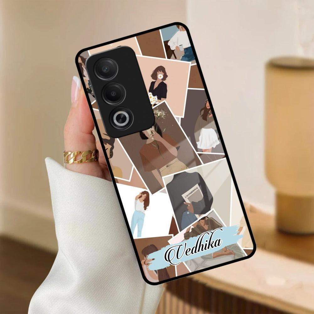 SelfieGirl Collage Glass Case Cover For Oppo - ShopOnCliQ