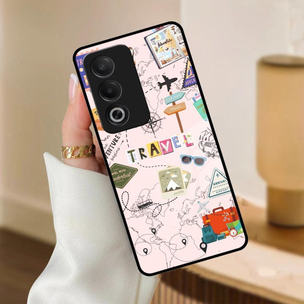 Travelogue Treasures Glass Case Cover For Oppo - ShopOnCliQ