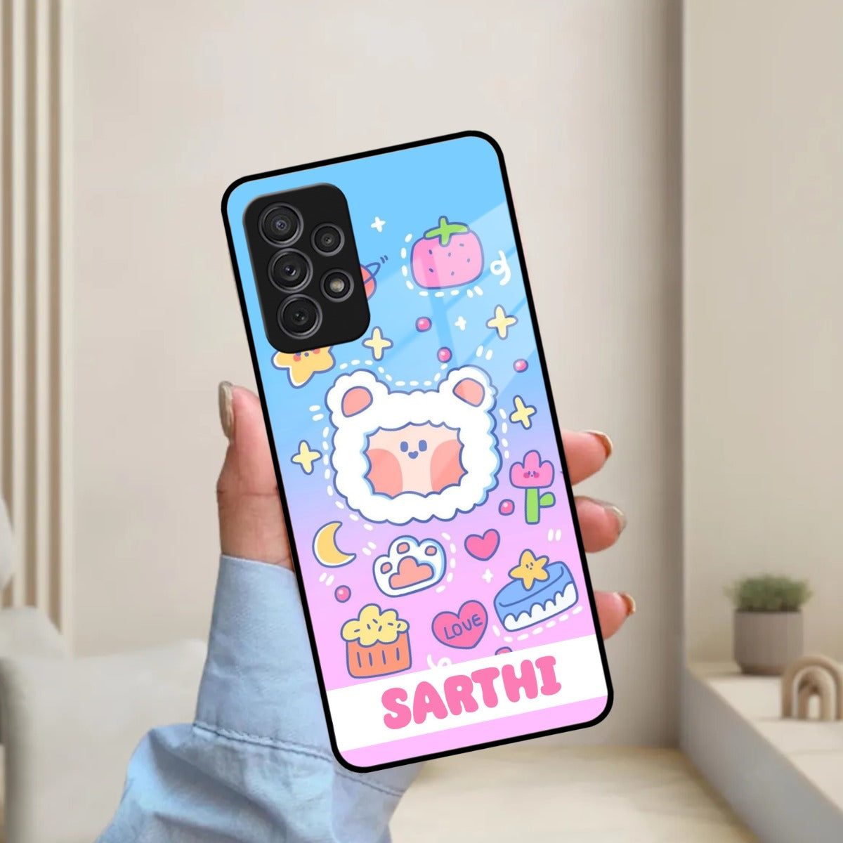 Sheep  Glossy Metal Case Cover For Samsung