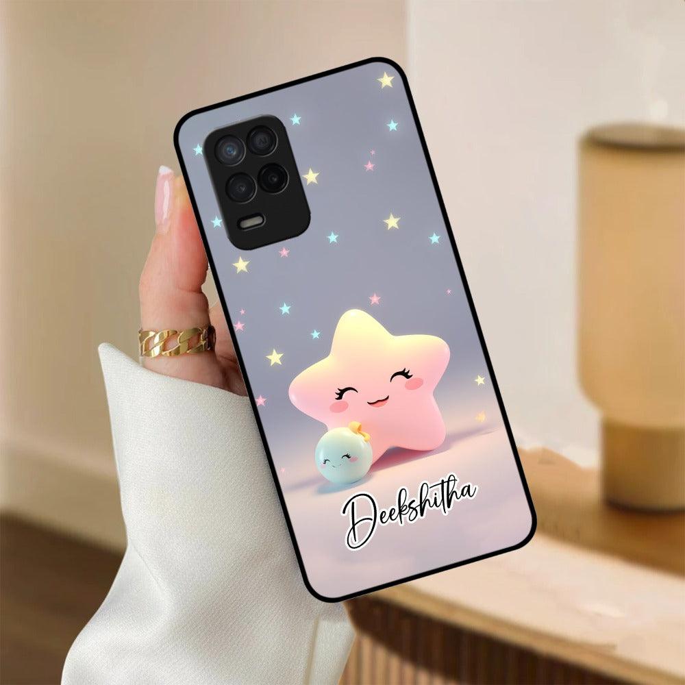 Pink Star Glossy Metal Case Cover For Realme - ShopOnCliQ