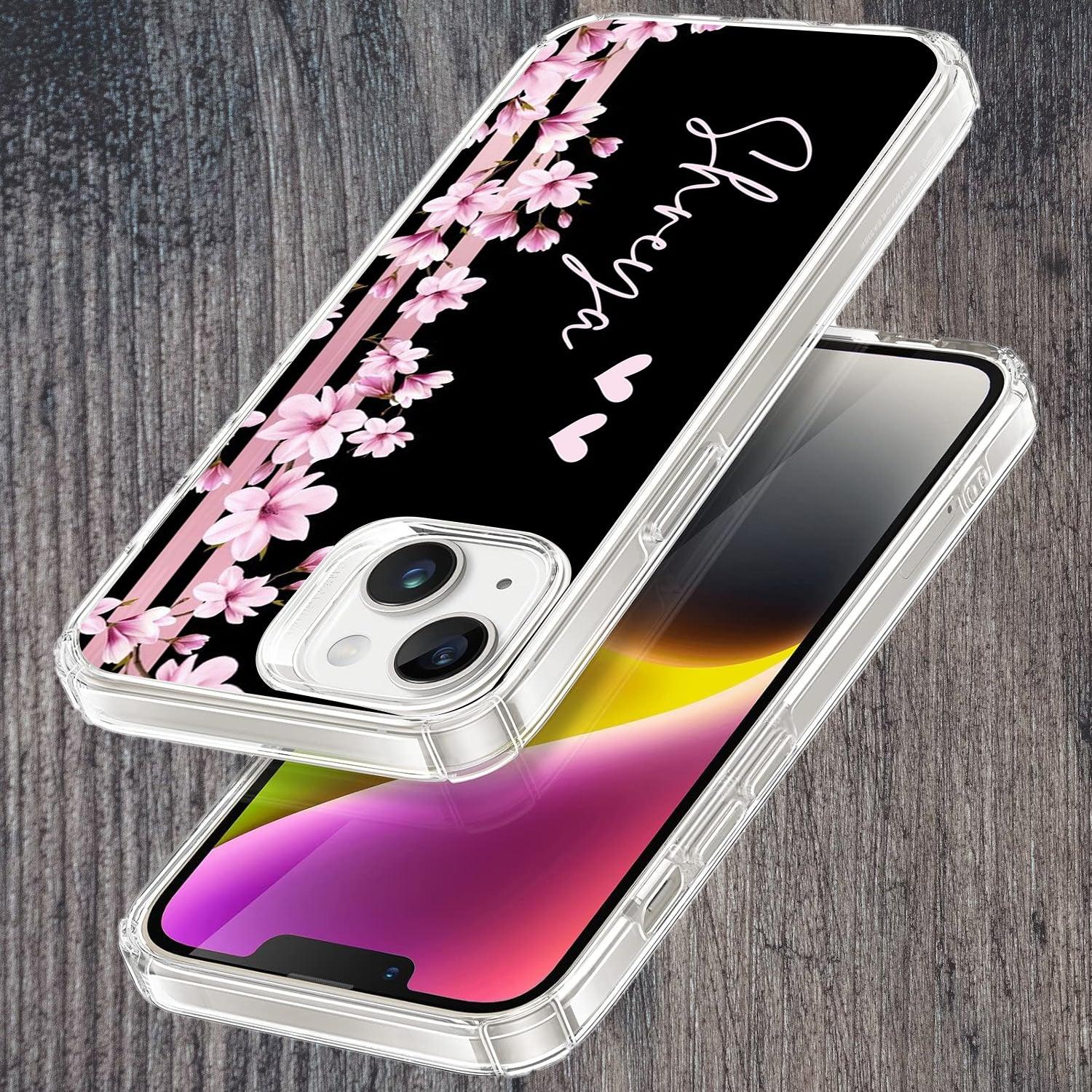 Pink Floral Customize Transparent Silicon Case For Nothing - ShopOnCliQ