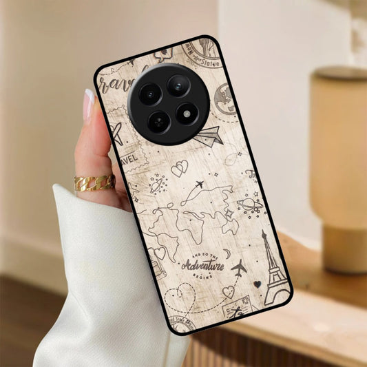 Map Mania Glass Case Cover For Realme/Narzo