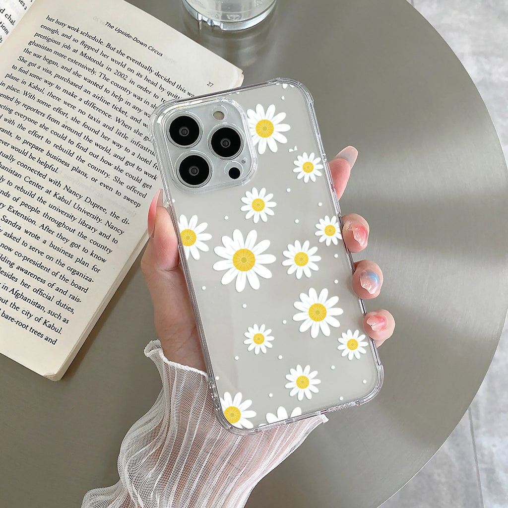 Beautiful Daisy Floral Transparent Silicon Case For Google - ShopOnCliQ