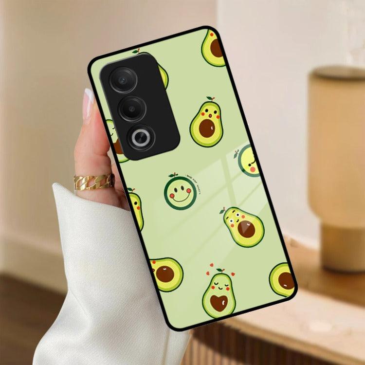 Cute Avocado Glossy Metal Case Cover For Oppo - ShopOnCliQ