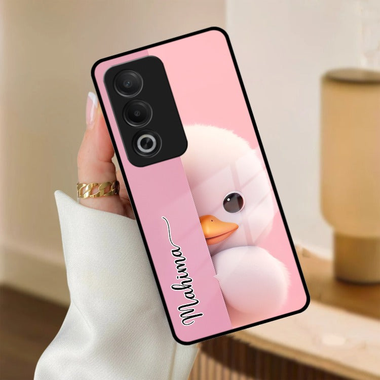 Baby Duck Glossy Metal Case Cover For Oppo