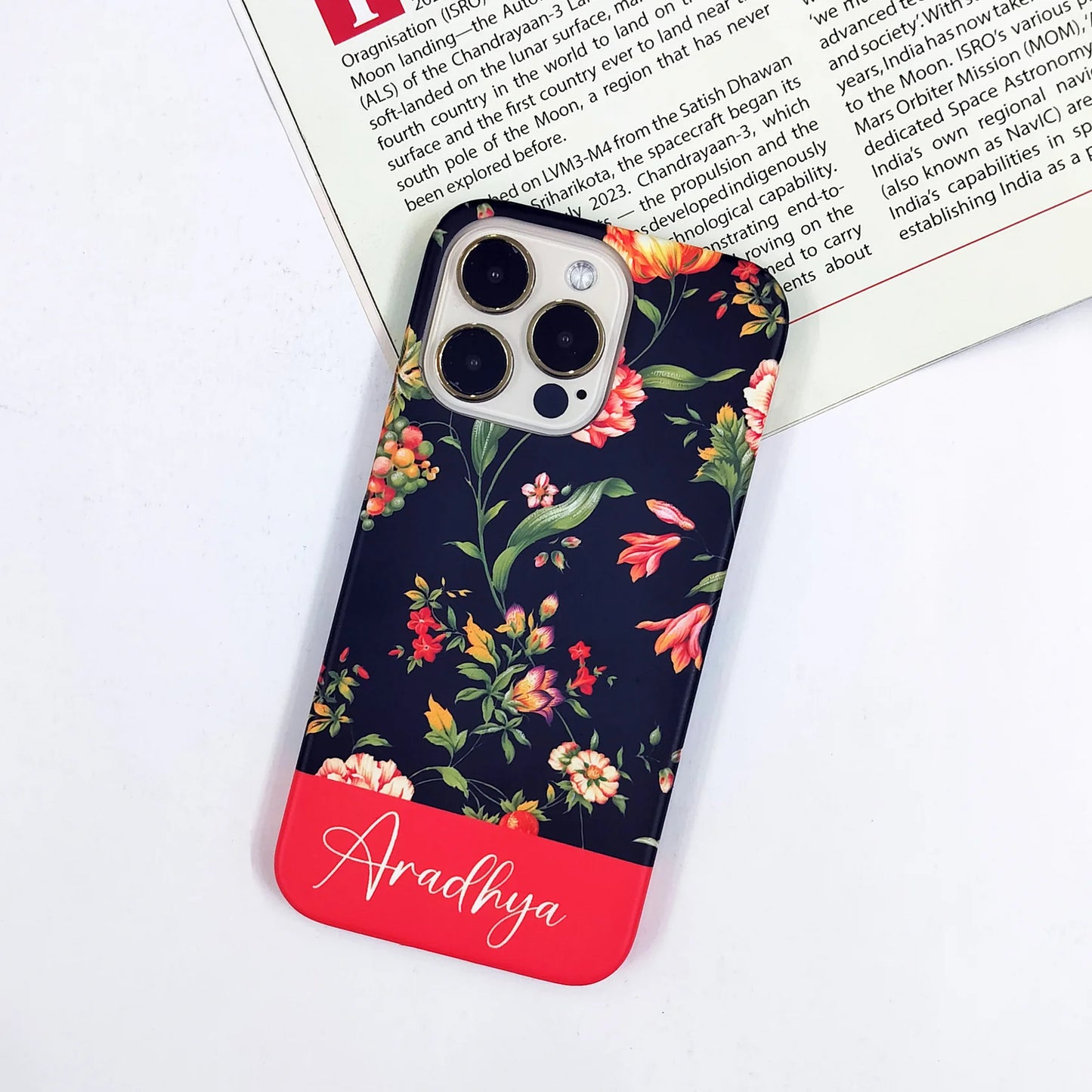 Just Wow Floral Slim Phone Case Cover Color Black  For OnePlus