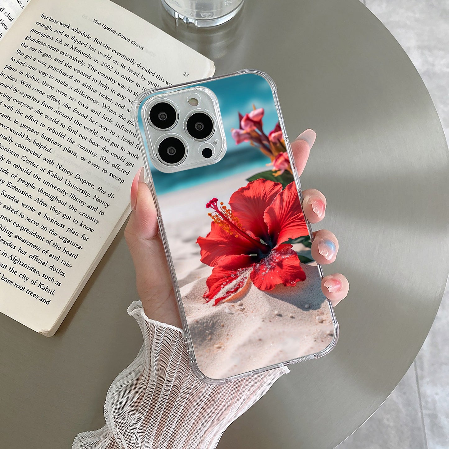 Gurhal Floral Transparent Silicon Case For iPhone