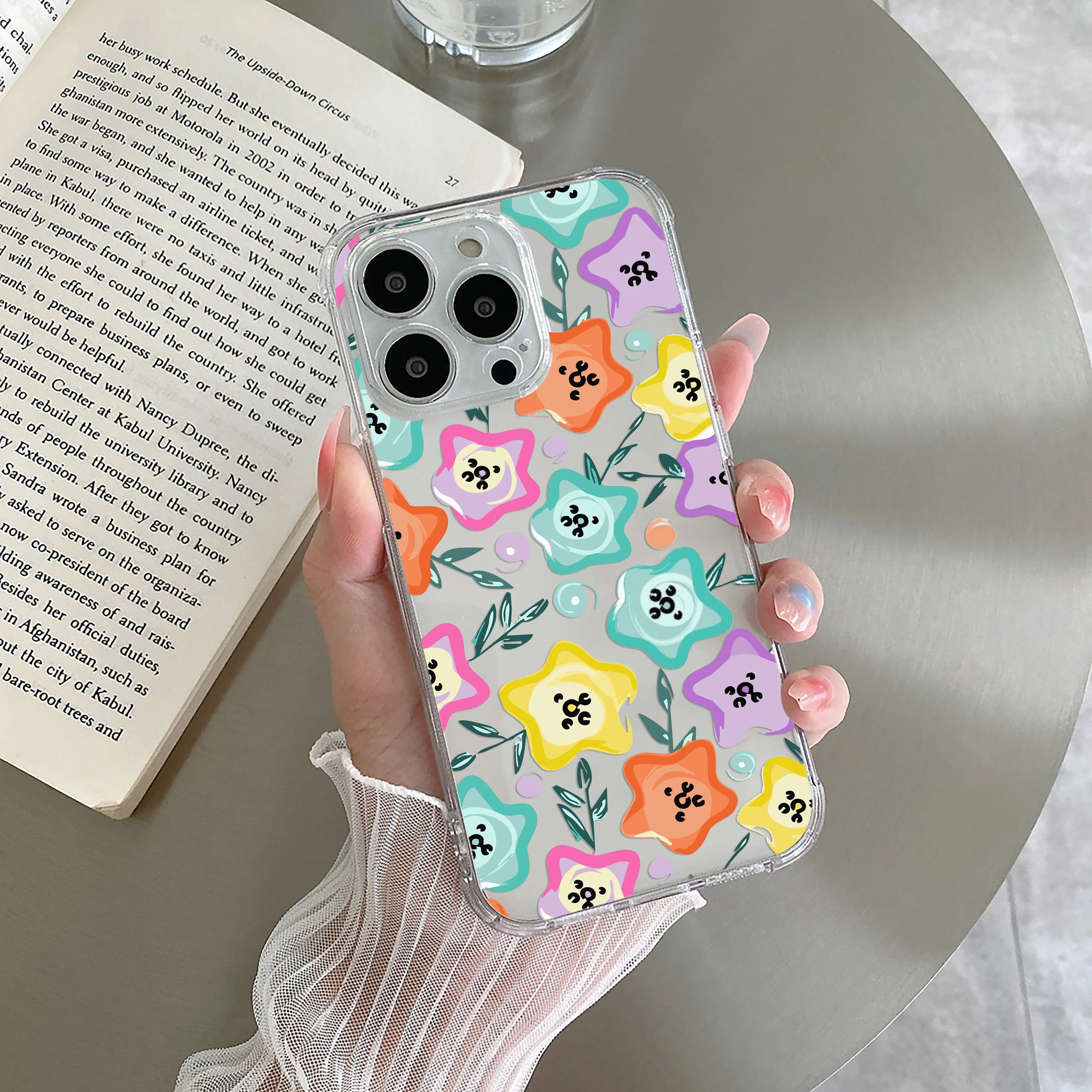 Star Floral Transparent Silicon Case For iPhone - ShopOnCliQ
